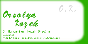 orsolya kozek business card